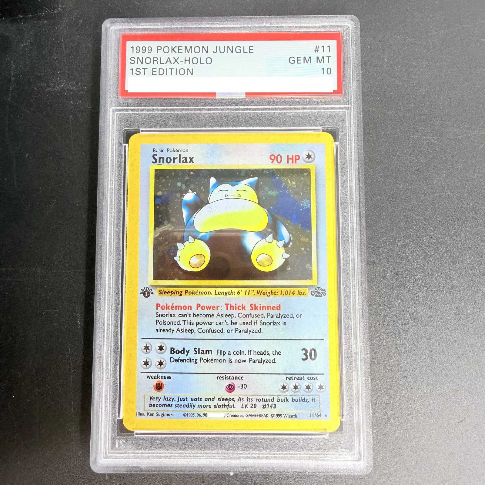 DIY PTCG Rating Card 1999 JUNGLE SNORLAX-HOLO 11/64 Collection Card Copy 10Points Rating Card Anime Game Gift Toy L260511C0TY
