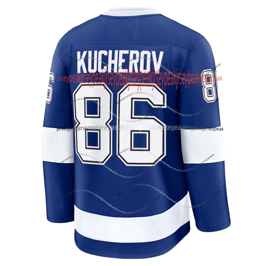 86 Nikita Kucherov Jersey Andrei Vasilevskiy Lightning Jersey Brayden Point Erik Cernak Brandon Hagel Steven Stamkos Emil Lilleberg Tampa Bay Hockey J