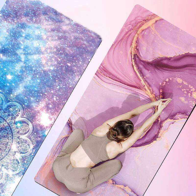 Rubber Mats 68*183cm Foldable Meditation Pilates Pads Shock Absorption Suede Yoga Towel for Gym Sports Travel Exercises 26L0511