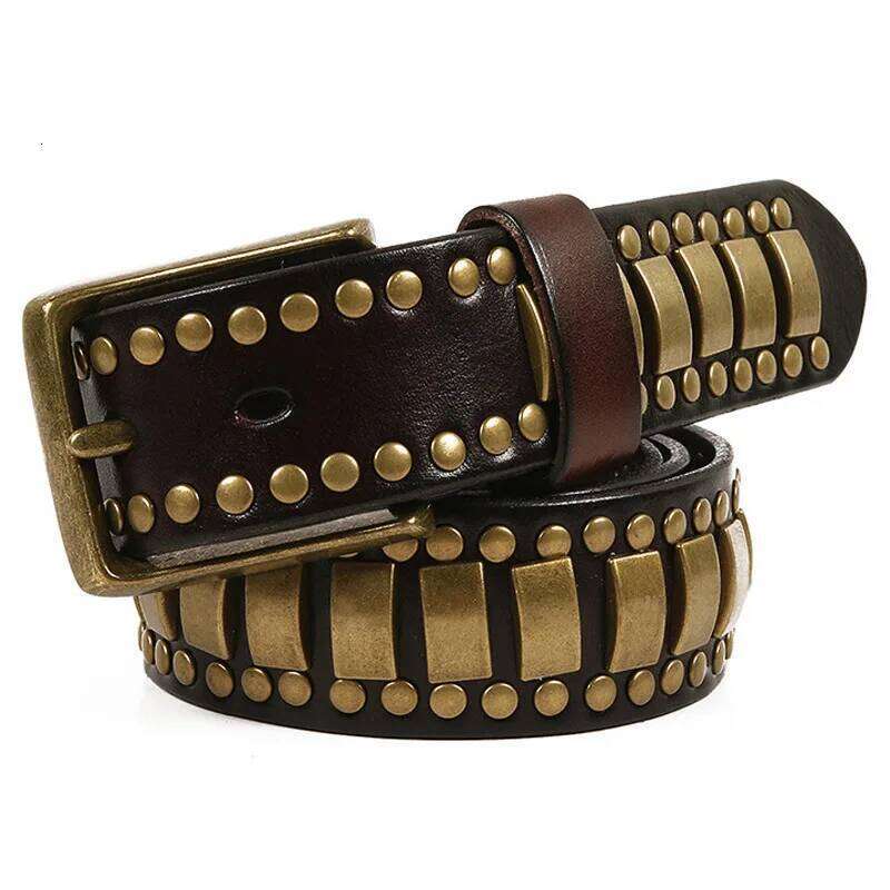 men luxury fashion leather belts punk hip hop dress pin buckle belt womens stylish Decorative waistband designer leash 26Y0511