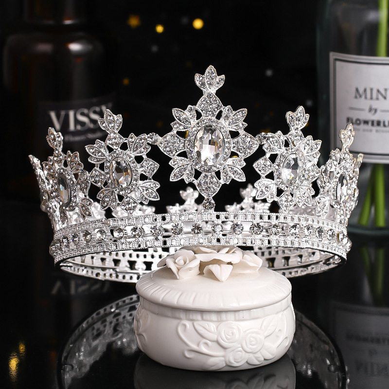 bridal jewelry crystal fullcircle large crown tiara for womens wedding banquet 251225
