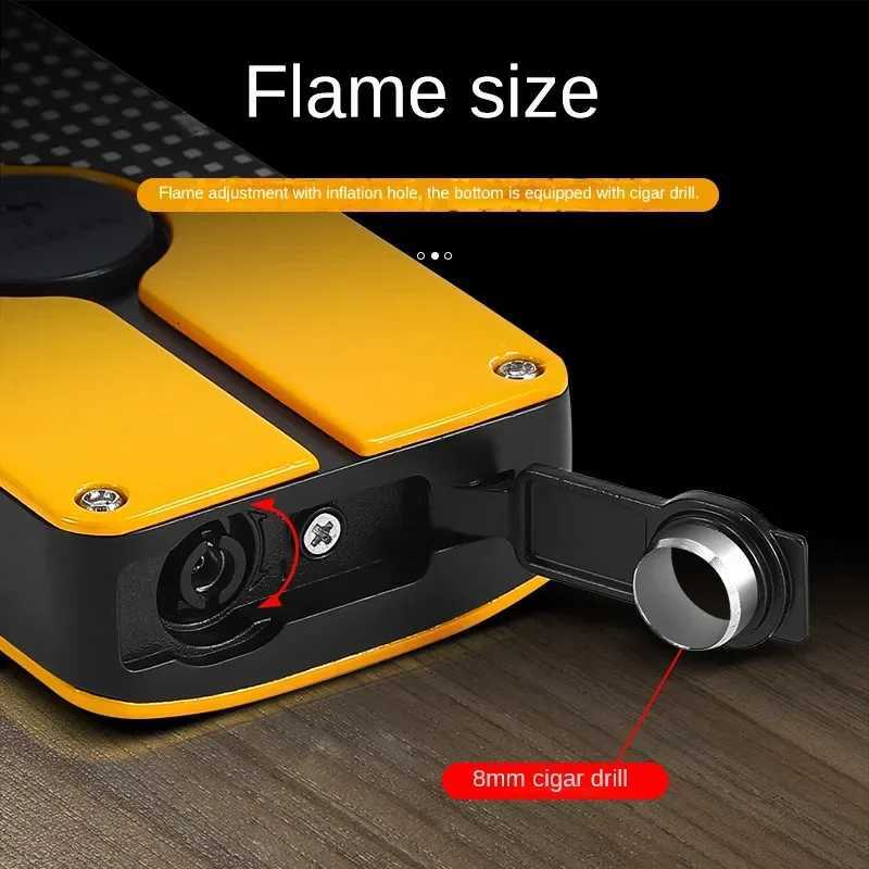 new Double-Bladed Straight Punch Cigar Cutter Machine Set Premium Cigar Scissors Fumadores Accessories for Perfect Cigar SlicingJ260511 - view 5