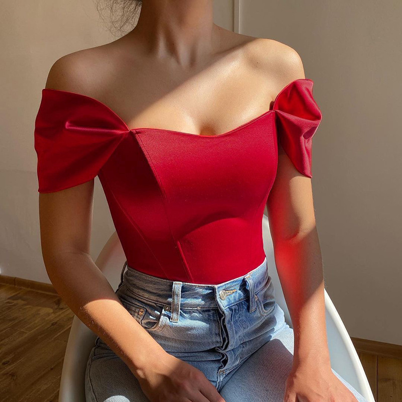 EYNMIN Elegant Solid Corset Top For Women Summer High Stretch Boned Slim Comis Crop Tank Top Party Night Comisole Tops 240819