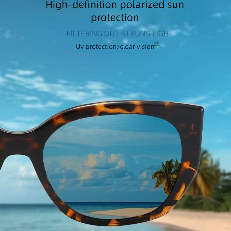Designer Sunglasses 2026 New Polarized Large Frame Sunglasses Slim fit High end Square Fashion Women's UV resistant Luxury Men's Glasses