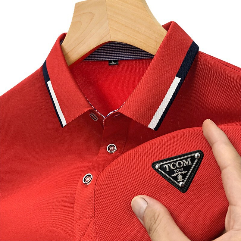 Designer 2026 Men's Low-maintenance Business Luxury Polo Shirt Leather Label, Loose Fit, Short-sleeved, Trade Men's T-shirt With Free Shippi