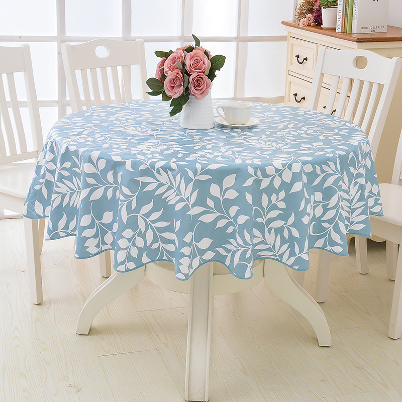 YL-38630 Custom PVC Large Round Tablecloth, Waterproof, Oil-proof, Wash-free, Heat-resistant, New Gift for Large Round Tables