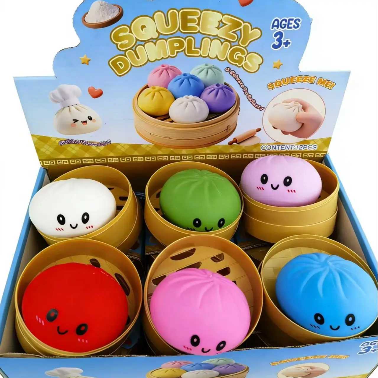 Glitter Dumpling Glitter Dumpling Squishy Box Dumplings Squishy Anxiety Relief Fidget Soft Squeeze Decompression Dough Z260512