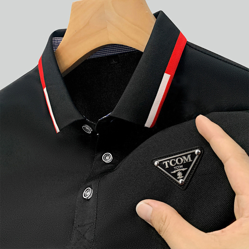 Designer 2026 Men's Low-maintenance Business Luxury Polo Shirt Leather Label, Loose Fit, Short-sleeved, Trade Men's T-shirt With Free Shippi