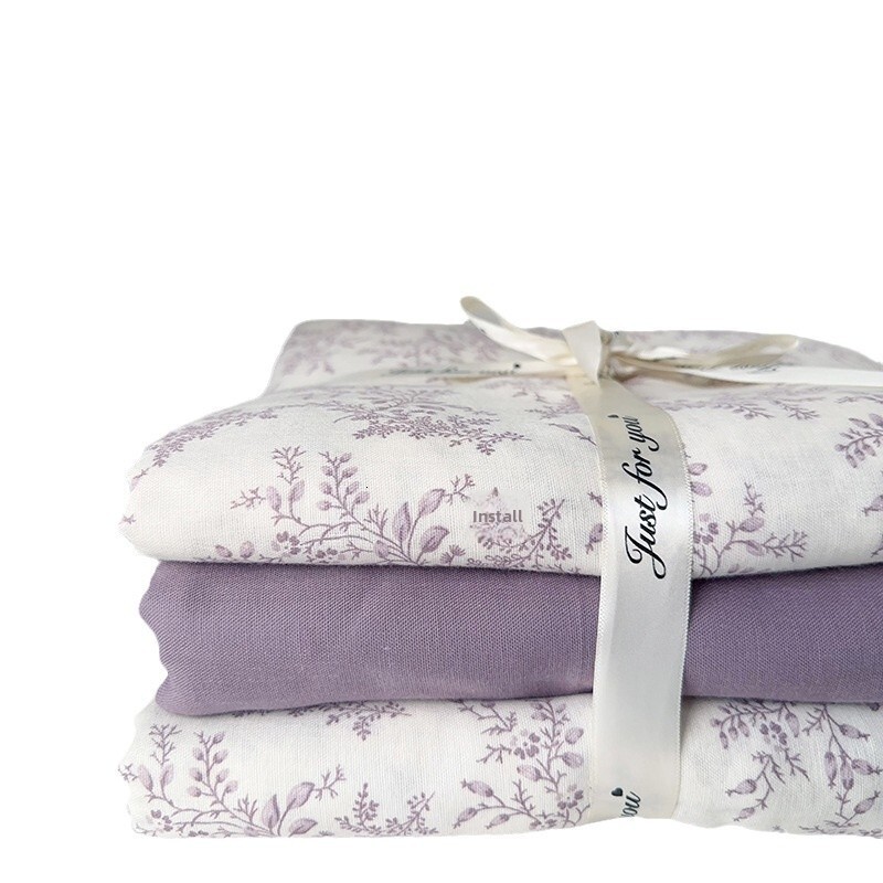Class A All-Cotton Aerobic Double-Layer Yarn Four-Piece Pure Cotton Duvet Cover Bed Sheet Three-Piece Ins Bedding Set 1