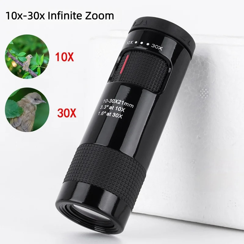 1030x21 Zoom Mini Monocular Telescope Portable Spotting Scope for Camping Hunting Tourism Compact Optical Sight Monocle 260512