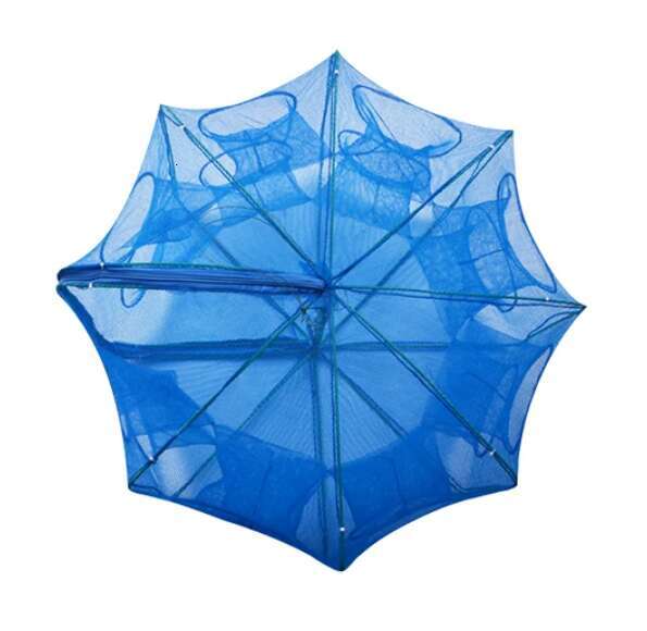 Foldable Umbrella Fishing Trap Net - Multi-Hole Design for Shrimp, Crab, Minnow & Crawfish, Portable Collapsible Bait Cage for River/Lake Fishing