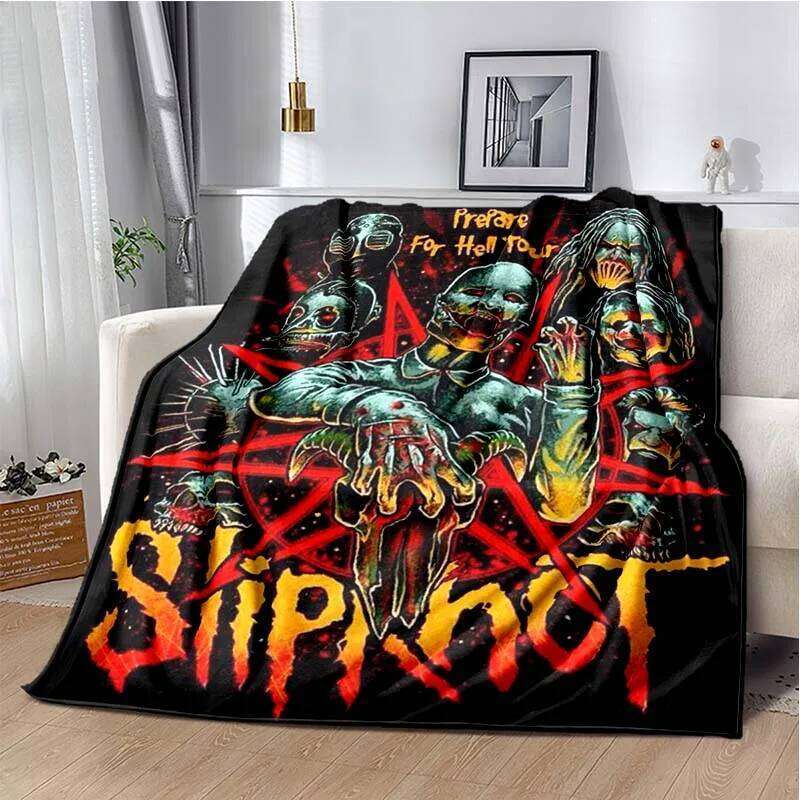 Heavy Metal Band Rap-Metal Music S-Slipknot Album Cover Printed Flannel Soft Warm Sofa Bed Portable Office Gift Blanket J260512 - view 4