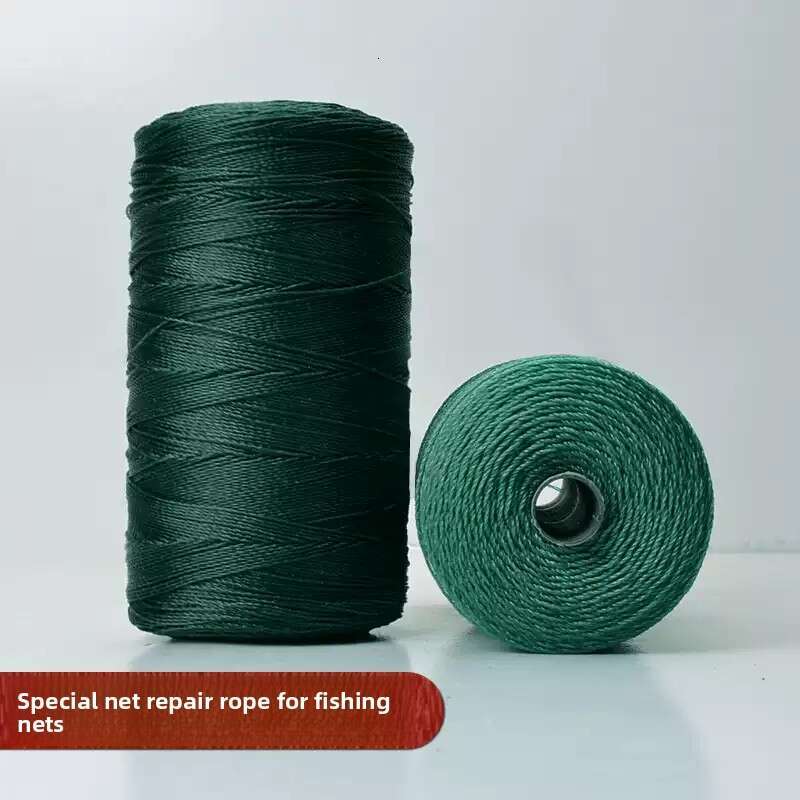 Heavy-Duty PE Fishing Net Repair Twine - Waterproof & Abrasion-Resistant Net Mending Rope for Fish Nets, Shrimp Cages & Aquaculture, Durable Green Bra