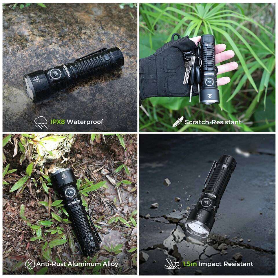 Wurkkos TS28 21700 Rechargeable Tactical Flashlight USB-C Port 3200LM Throw 506M Beam Distance IPX8 Waterproof Tail Switch 26W05012