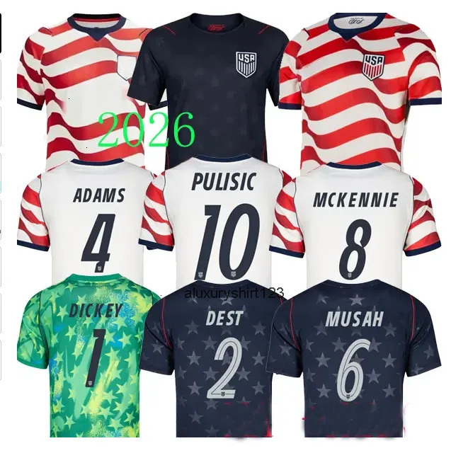 2026 PULISIC MCKENNIE Football Jersey 26 27 ERTZ ALTIDORE PRESS WOOD MORGAN LLOYD 2027 America Football Shirt United States Camisetas USA USMNT PLAYER