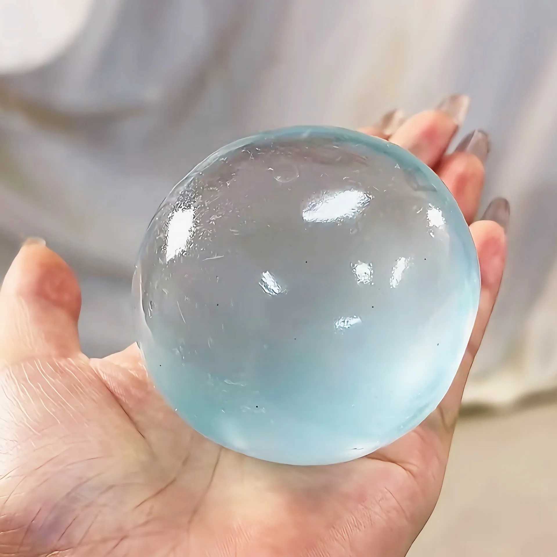 1PC Sakura Pink Squishy Ball Coconut Oil Slow Rebound Stress Ball Transparent Maltose Decompression Sensory Fidget Gift Z260512