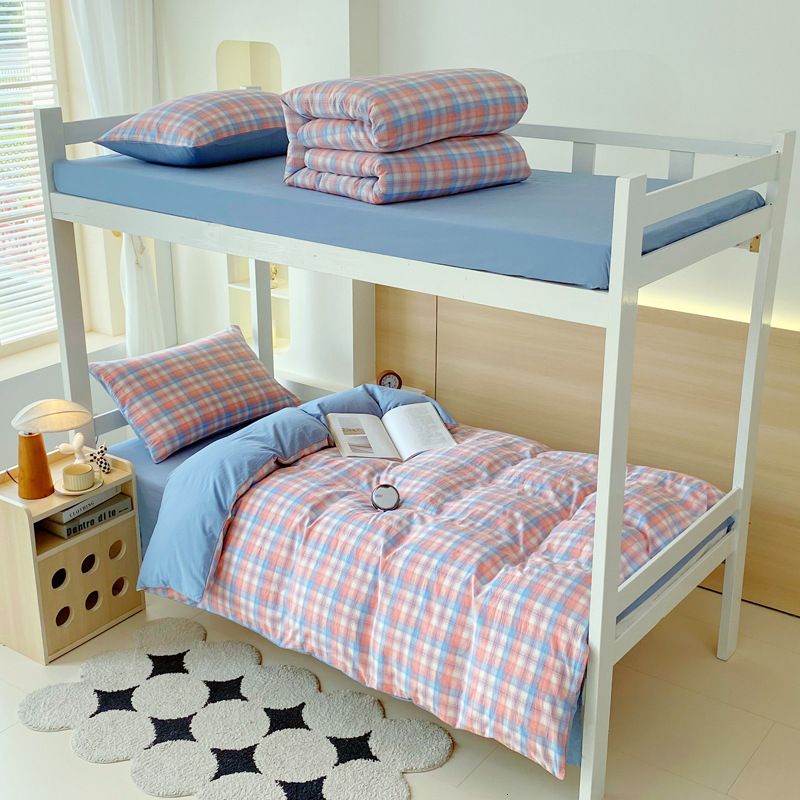 Back-to-school season pure cotton dormitory six-piece bedding school bedding, student three-piece set, bed sheet and duvet cover