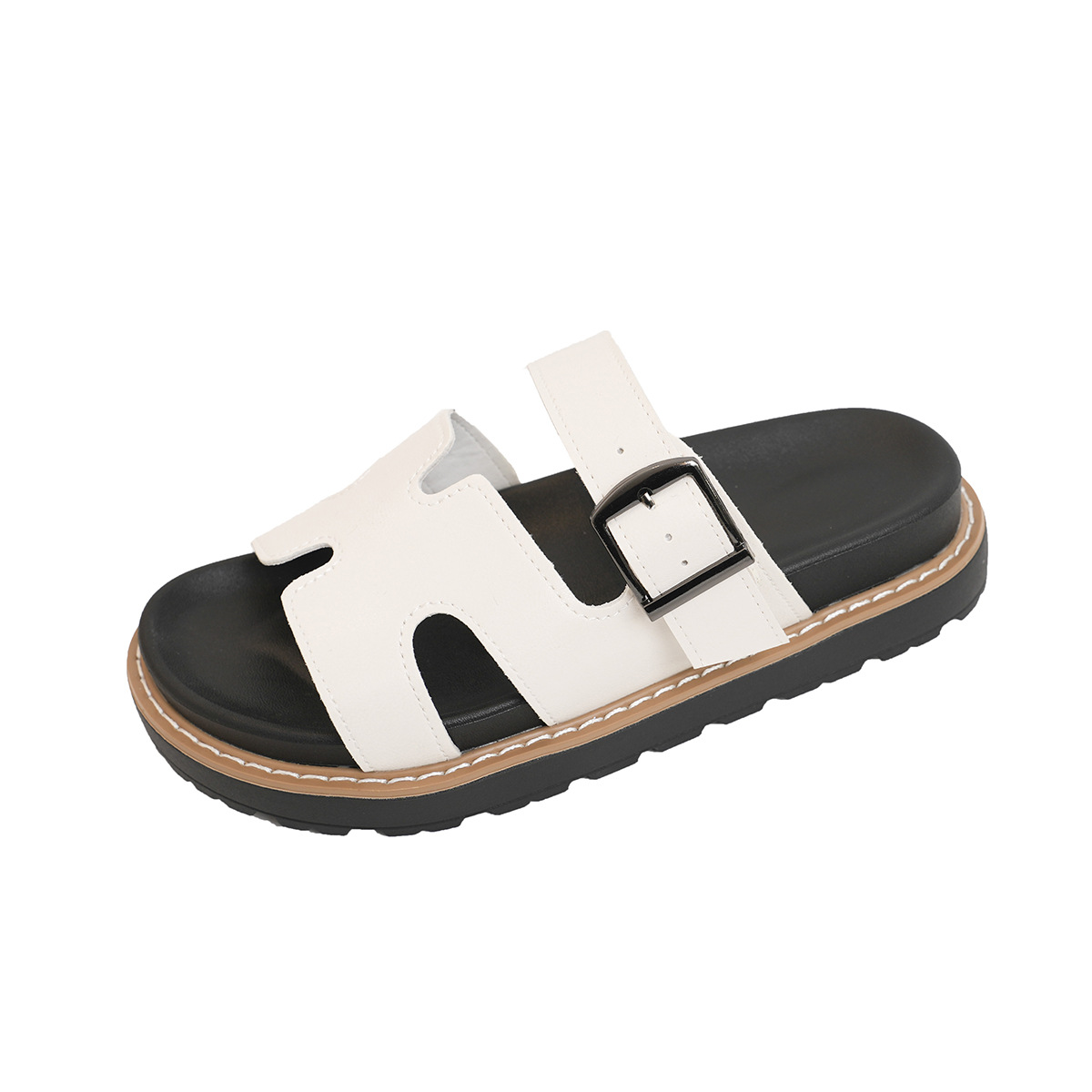 2026 Summer New Fashionable Thick Bottom Designer Slippers Outdoor Leisure Sandals Tourist Beach Shoes Women