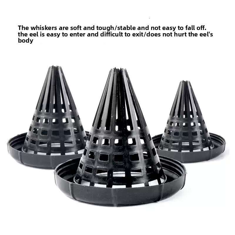 Eel Trap Funnel - Soft & Durable One-Way Entry Cone for Eel, Loach & Shrimp Cages, Easy Install Fishing Cage Accessory, Reusable Plastic Fish Trap Ins