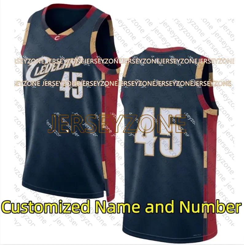 Harden Cavs CLE Cavalier Basketball Jerseys Donovan Mitchell Evan Mobley Keon Ellis Max Strus Jarrett Allen Dennis Schroder James City Custom Jersey