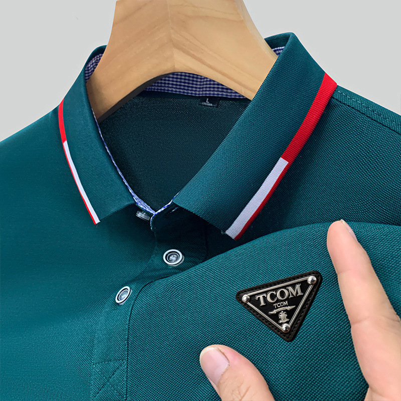 Designer 2026 Men's Low-maintenance Business Luxury Polo Shirt Leather Label, Loose Fit, Short-sleeved, Trade Men's T-shirt With Free Shippi