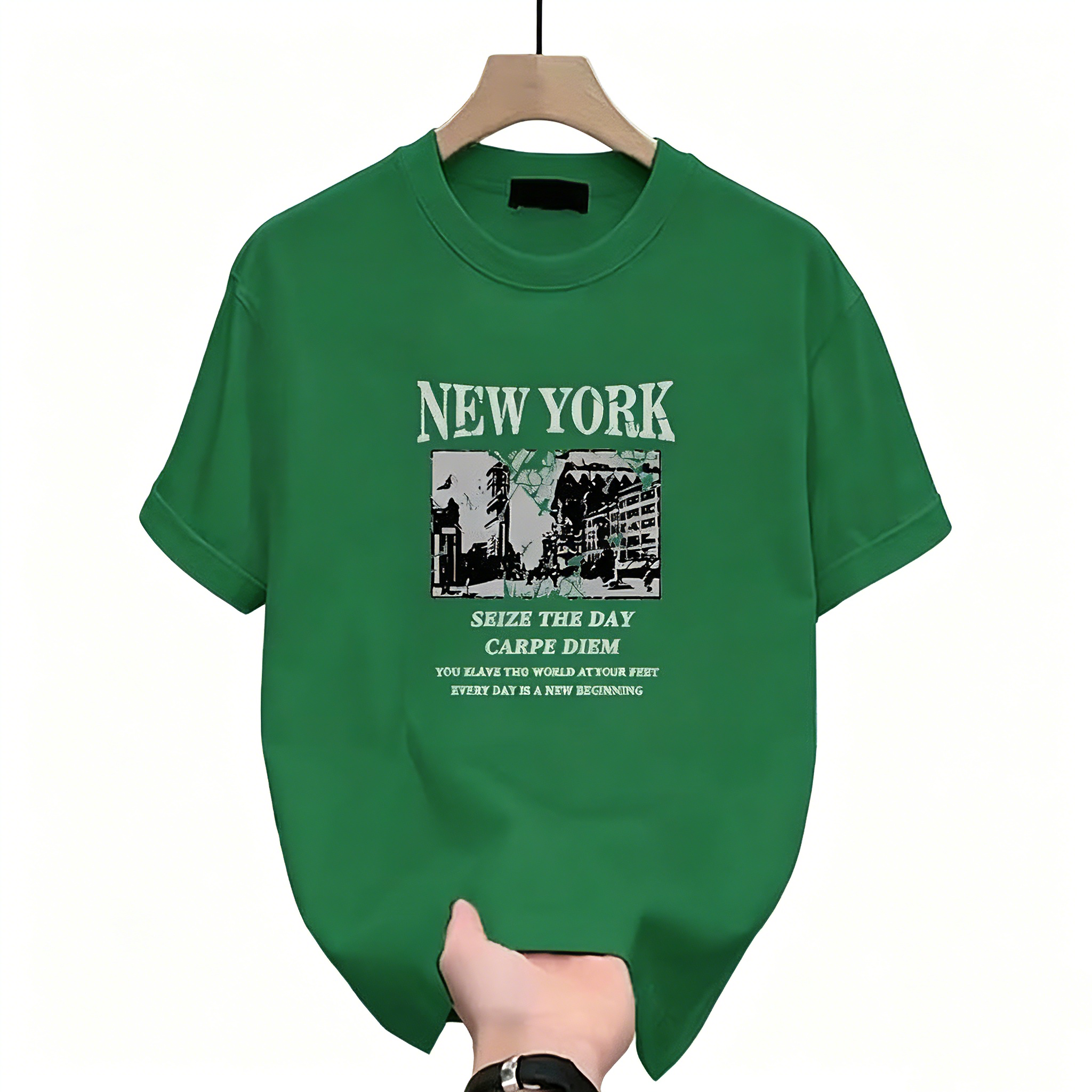 NYK Unisex Couples' Heavyweight Short sleeves t-Shirt Durable & Breathable Fabric Design