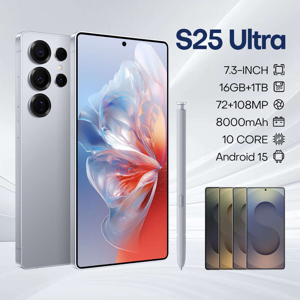 S25 Ultra Smartphone 16GB+1TB HD Touchscreen Android 4G LTE Phone Dual SIM Unlocked Mobile Phone SANNAING