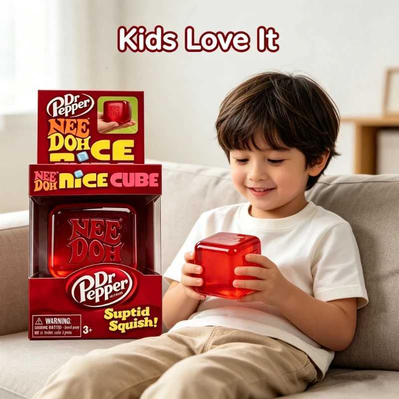 A2 Dr Pepper x NeeDoh Nice Cube Squishy Stress Relief Toy Soft Squeeze Anxiety Relief Sensory Toy for Kids Adults H260512