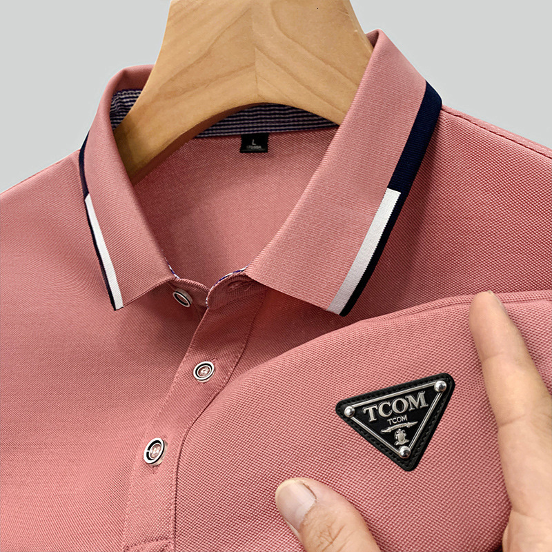 Designer 2026 Men's Low-maintenance Business Luxury Polo Shirt Leather Label, Loose Fit, Short-sleeved, Trade Men's T-shirt With Free Shippi