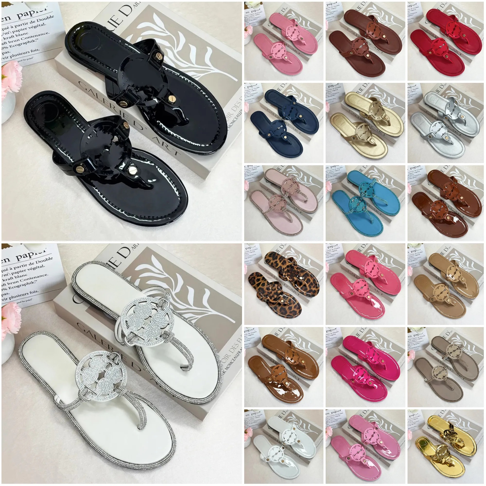 designer slippers designer sandals women luxury pink sandals 2026 Designer slides Womens fashion Summer luxury Beach Casual shoes flip flops sparkly black white