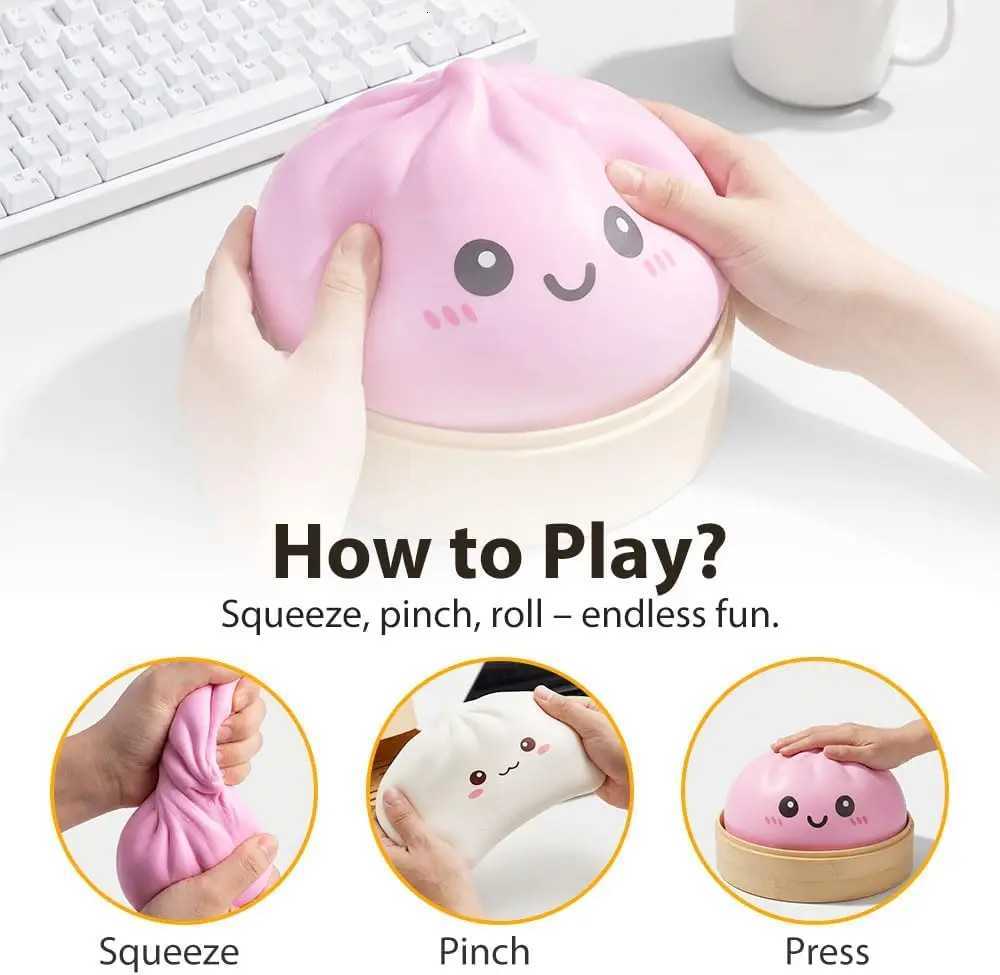 Giant Dumpling Pillow Maltose Texture Slow Rebound Squeeze Cushion Aesthetic Desktop Ornament Sensory Relief Toy New X260511