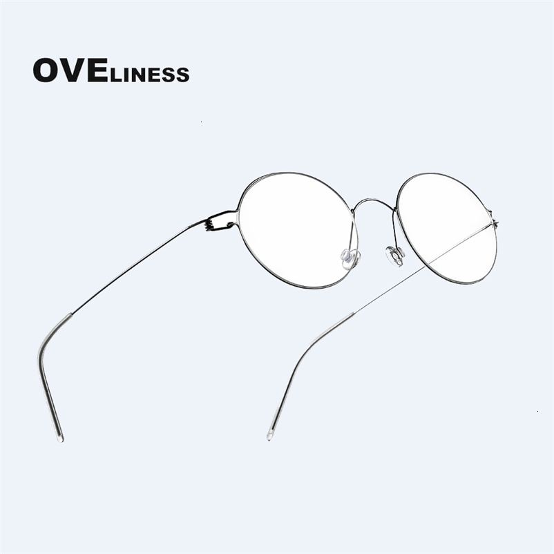 Pure Screwless Eyeglasses Frames Men Women Round Korean Glasses Frame n Eyewear Ultralight spectacles 260509CJ