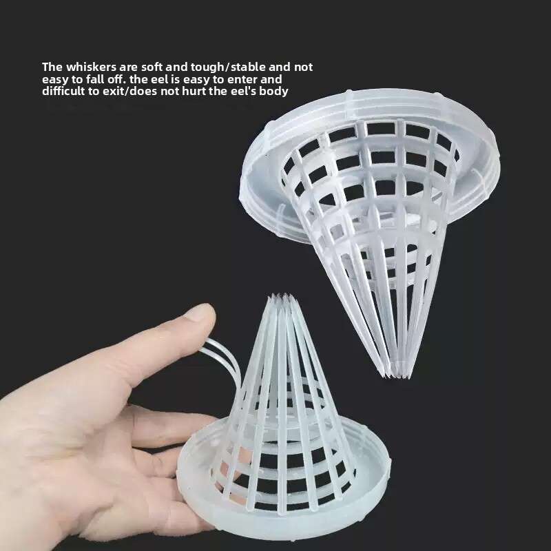 Eel Trap Funnel - Soft & Durable One-Way Entry Cone for Eel, Loach & Shrimp Cages, Easy Install Fishing Cage Accessory, Reusable Plastic Fish Trap Ins