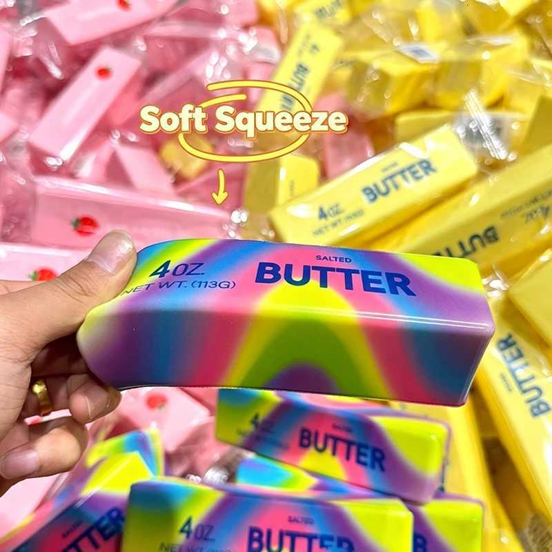 Butter Squishy Super Soft Food Squishy Toys Stress Relief Moist Squeeze Fidget Toy Butter Stick Chocolate Squish Toy Autism Gift H260512