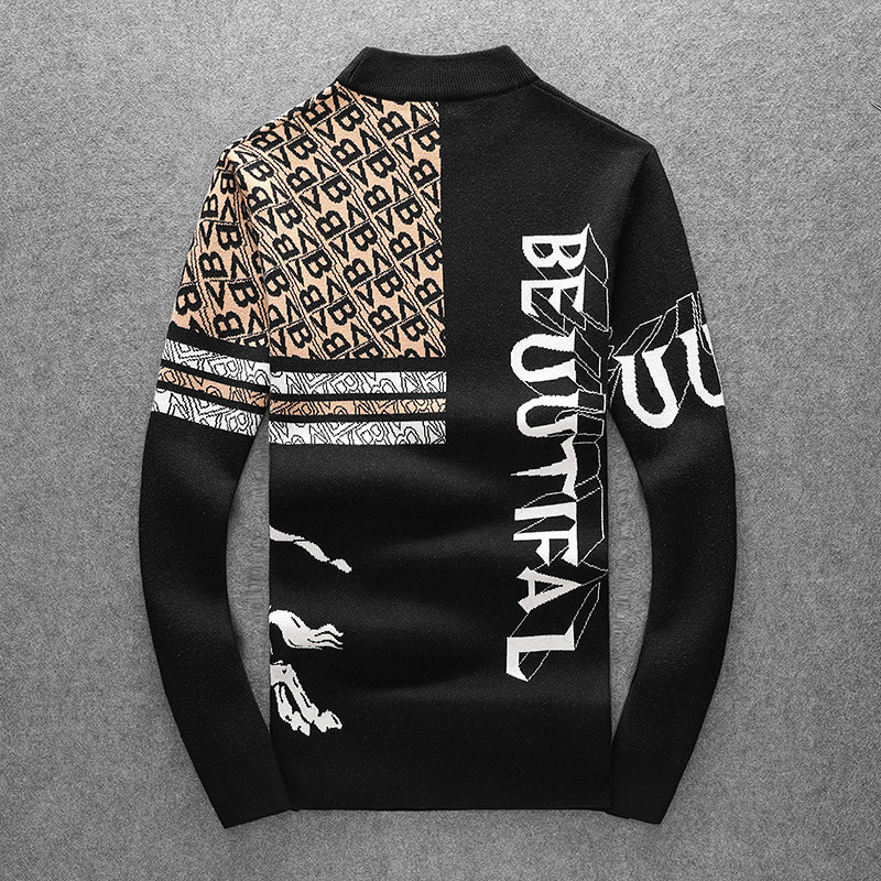 Half-turtle-neck men's long-sleeve knit fashionable casual wool sweater, 2026 autumn and winter new warm base shirt, popular item