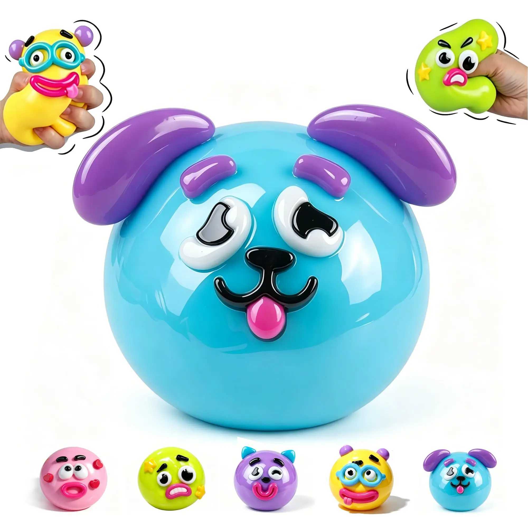 NEW Smushers Squishy Curiosities Dog Face Swap Squishy Toy Soft Moldable Cute Slow Rise Squeeze Toy Relaxing Sensory S Z260512