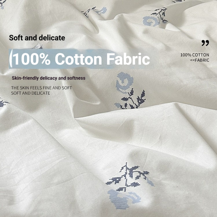 ins-style milk-salt Korean floral 100% cotton four-piece bedding set, pure cotton, fresh simple, duvet cover and bed sheet, 2026 new model