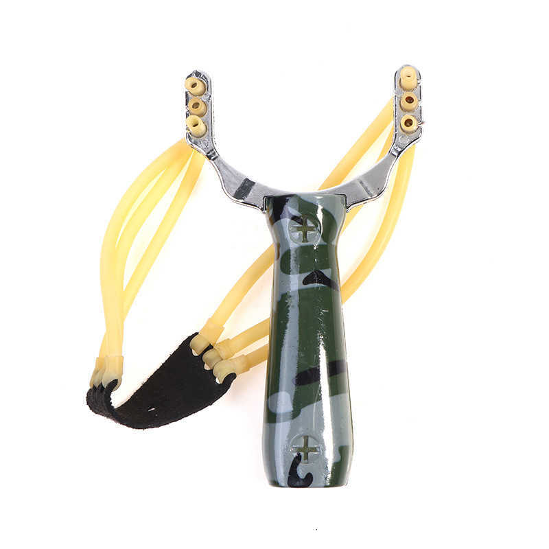 Camouflage Metal Powerful Slingshot Profional Rubber Elastic Band Catapult Tape Outdoor Shooting Hunting Accories T260512