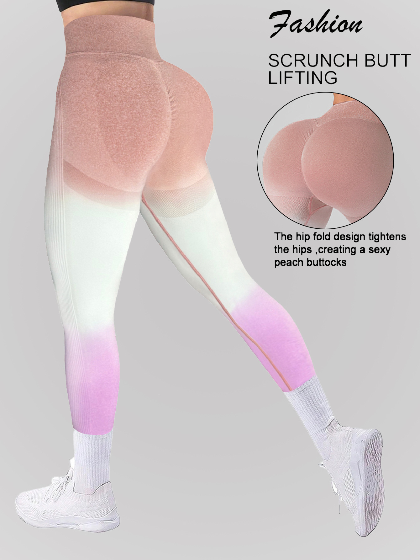 Womens V Waistband Butt Liftting Yoga Leggings Outdoor Running Training Leggings Fashion Slim Gym High Elastic Yoga Leggings 251205
