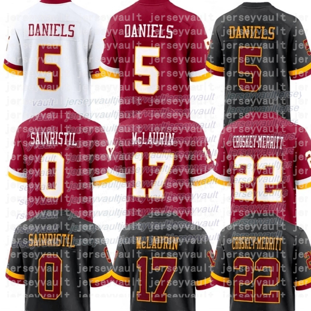 2026 New WashingtonS City Commander Jersey Jayden Daniels McLaurin Sainristil Taylor Football Jerseys55