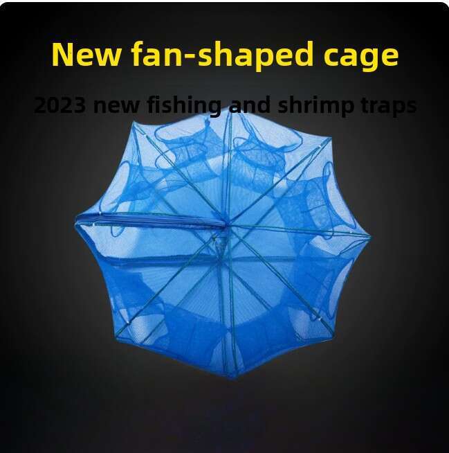 Foldable Umbrella Fishing Trap Net - Multi-Hole Design for Shrimp, Crab, Minnow & Crawfish, Portable Collapsible Bait Cage for River/Lake Fishing