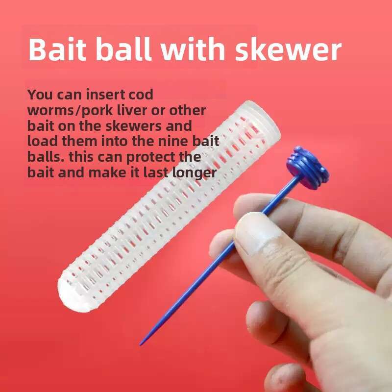 Fishing Bait Container with Stake - Durable Plastic Worm & Lure Dispenser for Eel, Loach, and Shrimp Traps, Reusable & Easy to Use