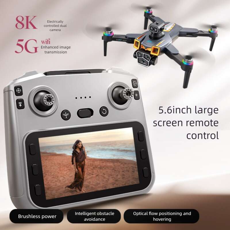 Famous Brand Brushless Drone HD Aerial Photography Obstacle Avoidance Built In Screen Quadcopter Remote Control Airplane Outdoor Flying Toy CKS