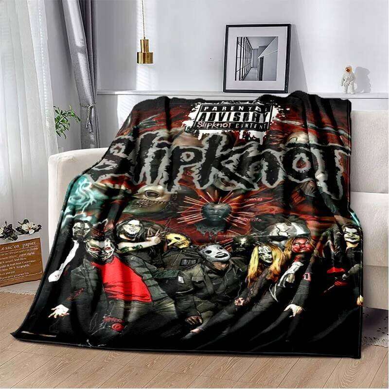 Heavy Metal Band Rap-Metal Music S-Slipknot Album Cover Printed Flannel Soft Warm Sofa Bed Portable Office Gift Blanket J260512 - view 5