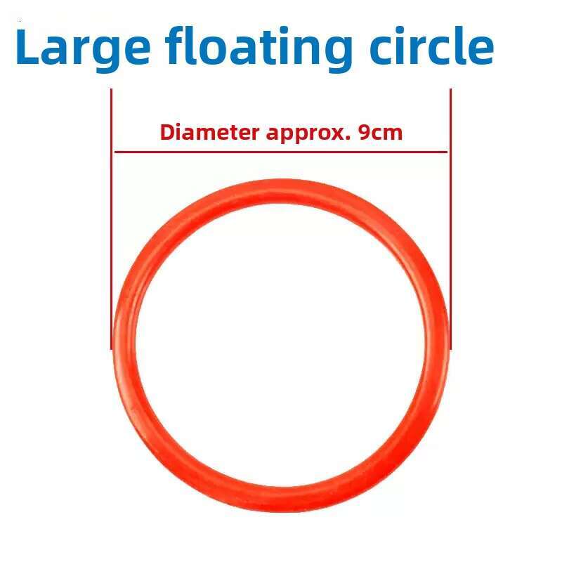 Shrimp Trap Float Ring Set - Bright Red Solid Plastic Marker Buoys for Fishing Nets, Crab & Eel Traps, Durable & Highly Visible