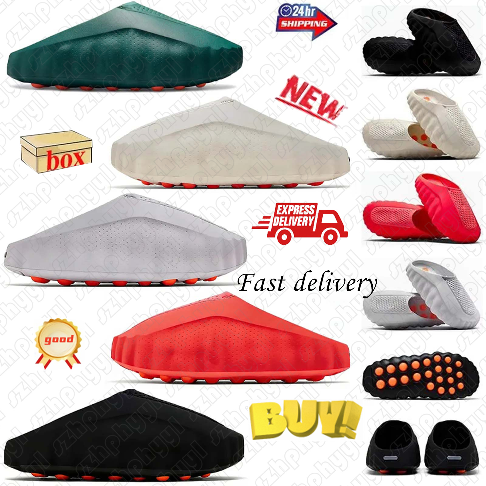 designer Mind 001 Slide slippers Black Chrome Light Smoke Grey Solar Red Geode Teal Light Menta Sail Light Smoke Grey Blackened Blue GaDj9l#