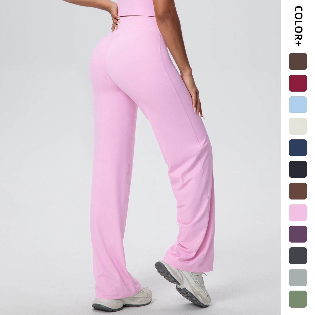 Scrunch Butt Lifting Wide Leg Leggings Baggy Straight Sport Pants Women Fitness Push Up Gym Yoga Pilates Teveoing Sculpt Leggins 260403