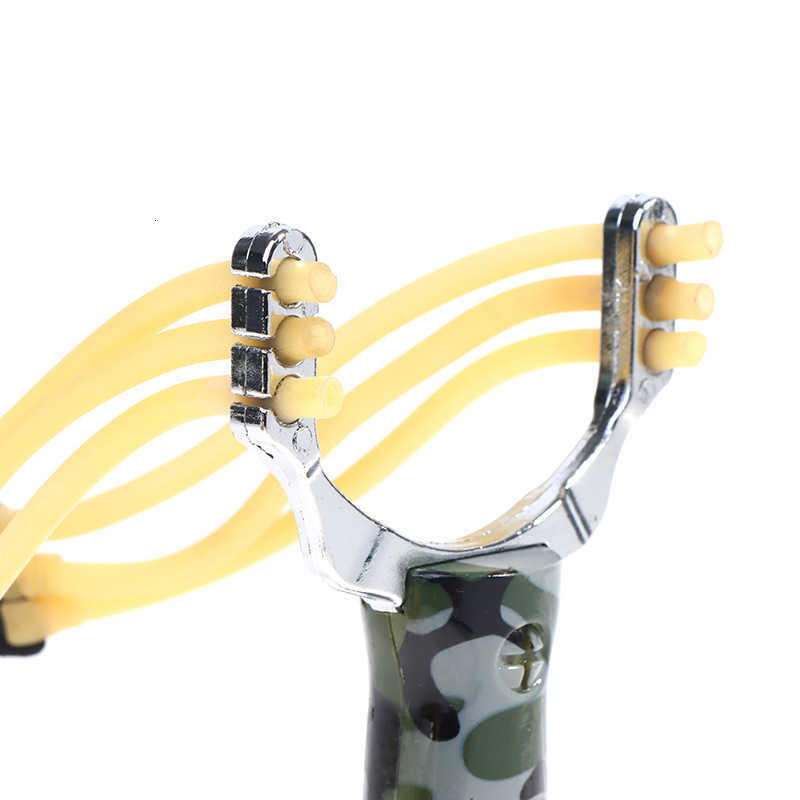 Camouflage Metal Powerful Slingshot Profional Rubber Elastic Band Catapult Tape Outdoor Shooting Hunting Accories T260512