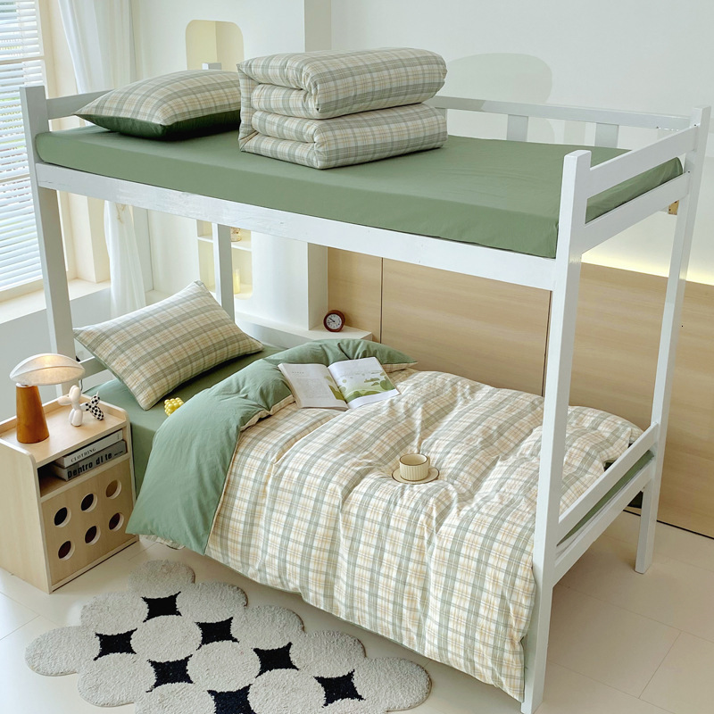 Back-to-school season pure cotton dormitory six-piece bedding school bedding, student three-piece set, bed sheet and duvet cover
