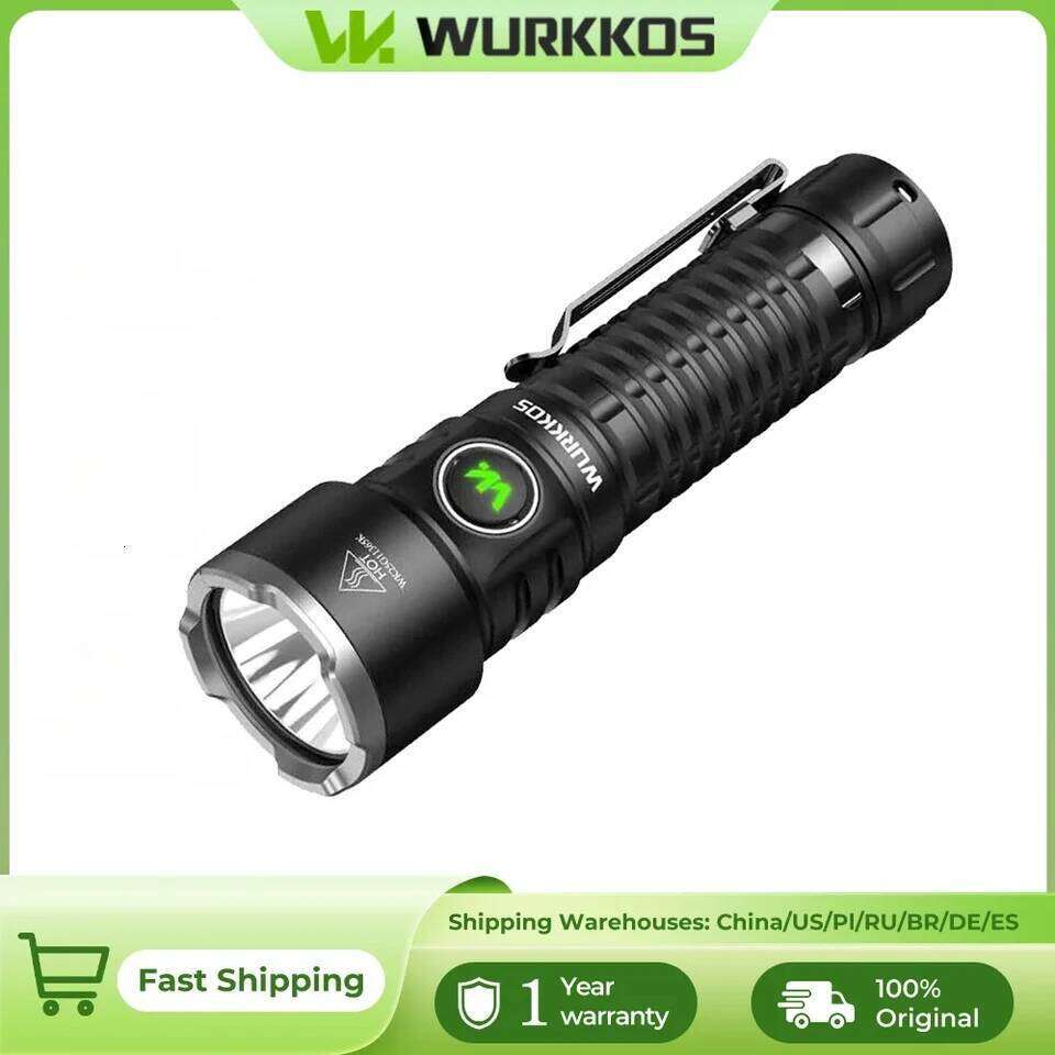 Wurkkos TS28 21700 Rechargeable Tactical Flashlight USB-C Port 3200LM Throw 506M Beam Distance IPX8 Waterproof Tail Switch 26W05012